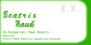 beatrix mauk business card